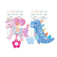 FS988: Unicorn & Dinosaur Comforter & Teether